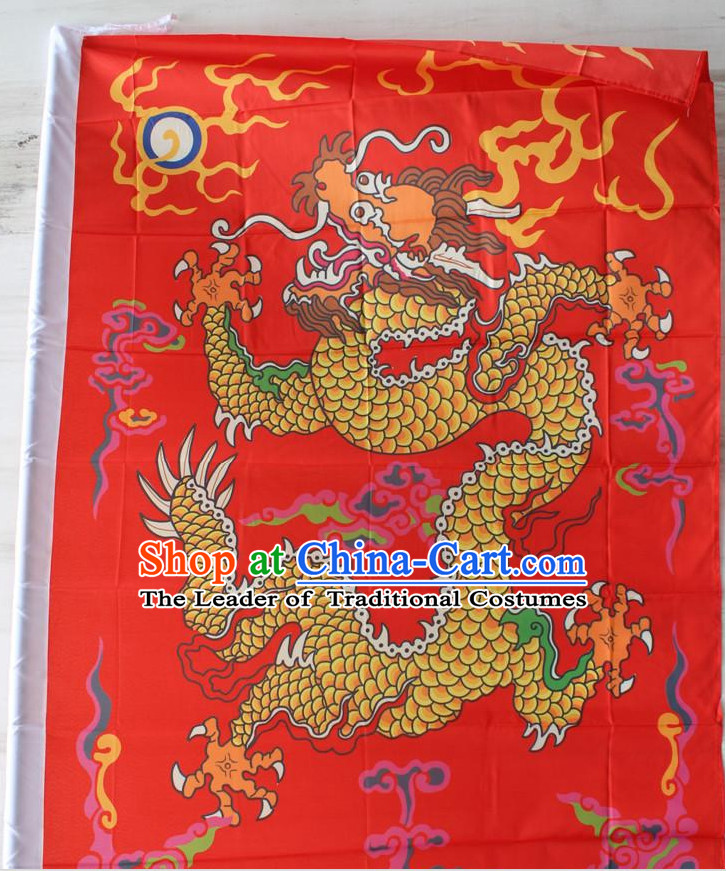 Big Asian Chinese Folk Dragon Flag Banners