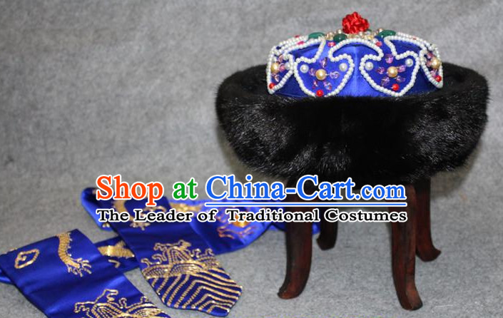 Asian Chinese Qing Dynasty Emperor Hat Crown