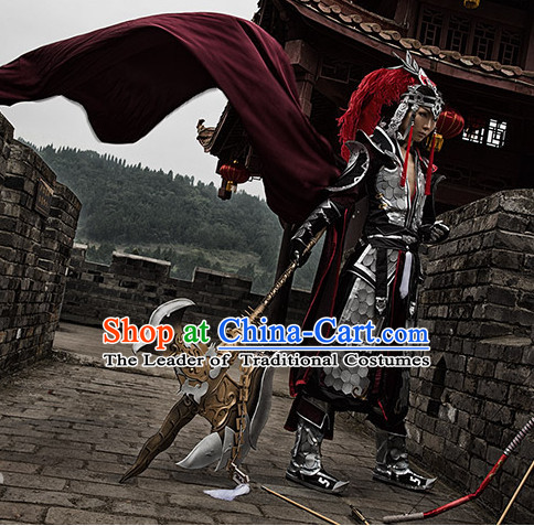 Chinese Superhero Cosplay Costumes and Hat Complete Set for Men