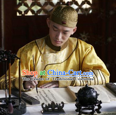 Ancient Chinese Male Black Hat Traditional Prince Emperor Headwear for Men or Boys