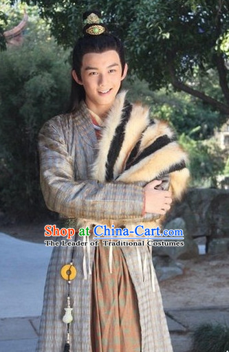 Ancient Chinese Style Knight Superhero Male Costumes Complete Set for Men or Boys