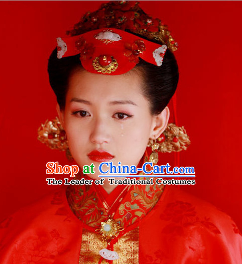 Traditional Ancient Chinese Style Bridal Wedding Hair Jewelry Set for Women