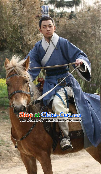 Ancient Chinese Style Hanfu Clothing Complete Set for Men Boys