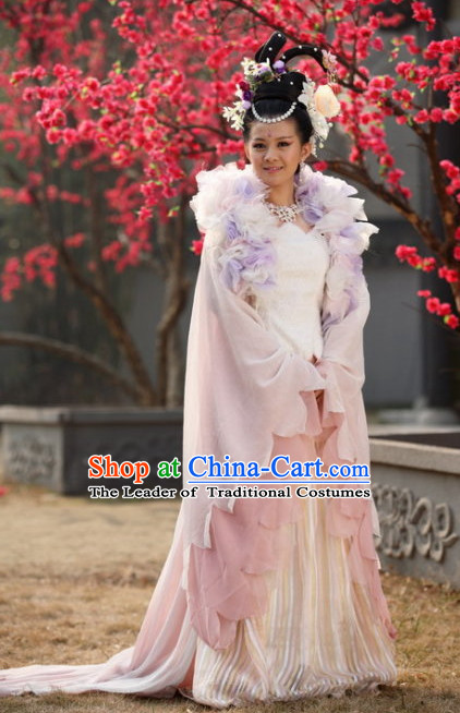 Ancient Chinese Style Princess Costumes and Headwear Complete Set