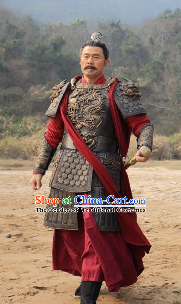 Traditional Chinese Ancient Fighter Body Armor Men Suit Complete Set