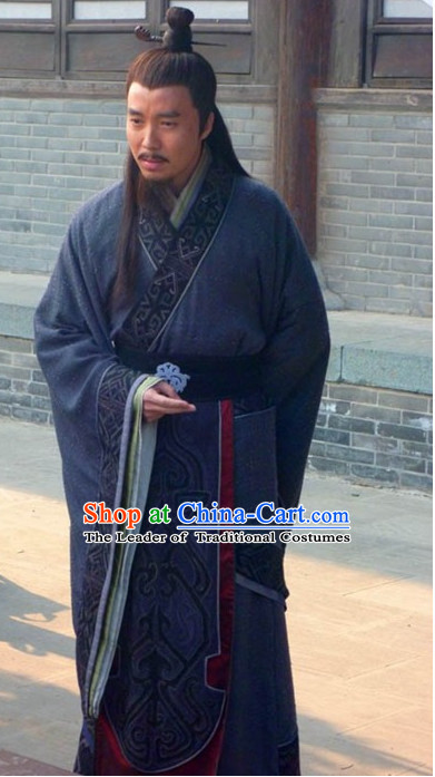 Custom Made Traditional Chinese Style TV Drama Film Male Long Robe Complete Set