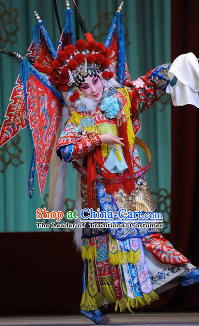 Top Chinese Traditional Opera Empress Costumes and Headpieces Complete Set for Women or Girls