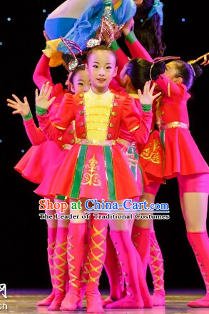 Chinese Folk Dance Costumes Complete Set for Kids
