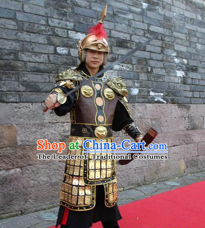 Ancient Chinese Solider Body Armor Costumes Complete Set