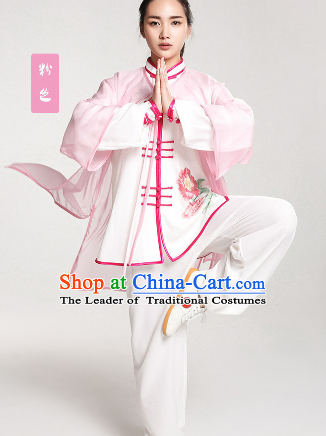 Top Chinese Traditional Taiji Tai Chi Clothes Uniform Complete Set for Women or Men