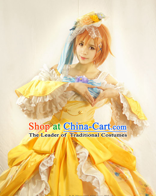 Custom Made Lovelive Cosplay Costume and Headwear Complete Set for Women or Girls
