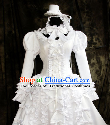 Custom Made LOLITA Cosplay Costumes and Headwear Complete Set for Women or Girls