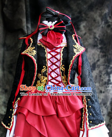 Custom Made Vocaloid Cosplay Costumes and Headwear Complete Set for Women or Girls