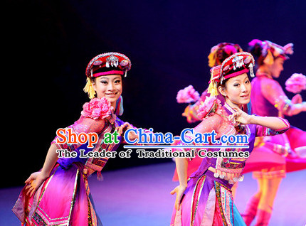 Chinese Folk Ethnic Dance Costume Traditional Minority Clothing National Costumes for Women