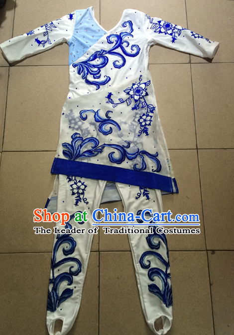Chinese Traditional Fan Dance Costumes for Women Customized Dance Dresses Dancing Wear Complete Set for Kids