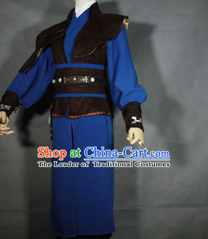 Ancient Knight Hanfu Hanzhuang Han Fu Han Clothing Traditional Chinese Dress National Costume Complete Set for Men or Boys