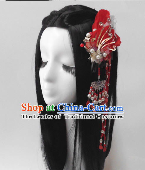 Chinese Classic Princess Fairy Headwear Crowns Hats Headpiece Hair Accessories Jewelry Set