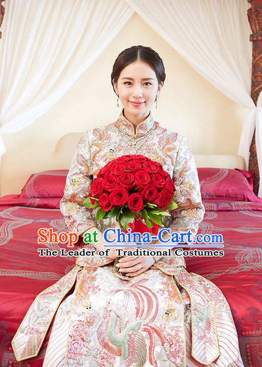 Top Traditional Chinese Phoenix Embroidered Wedding Dresses for Brides