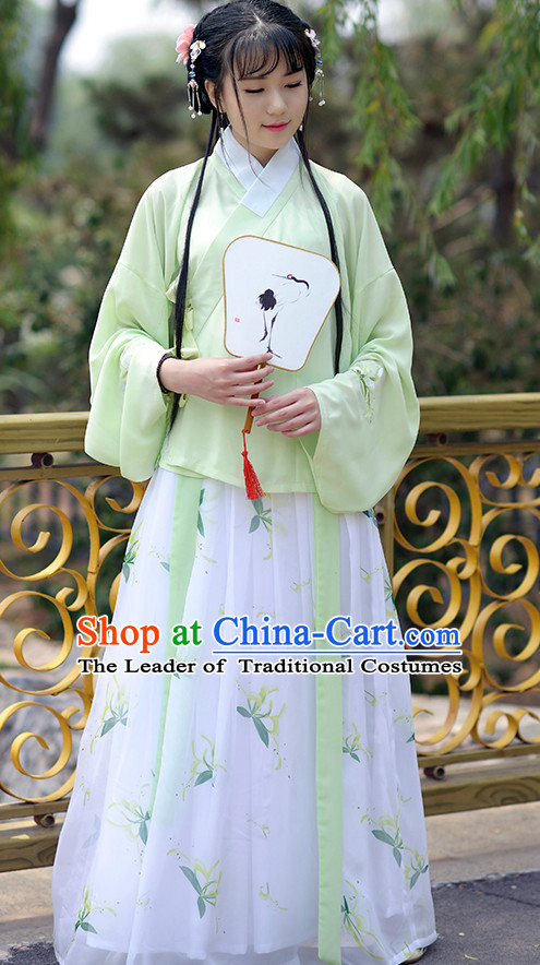 Ancient Chinese Ming Dynasty Women Han Costume Dress Hanfu Suit