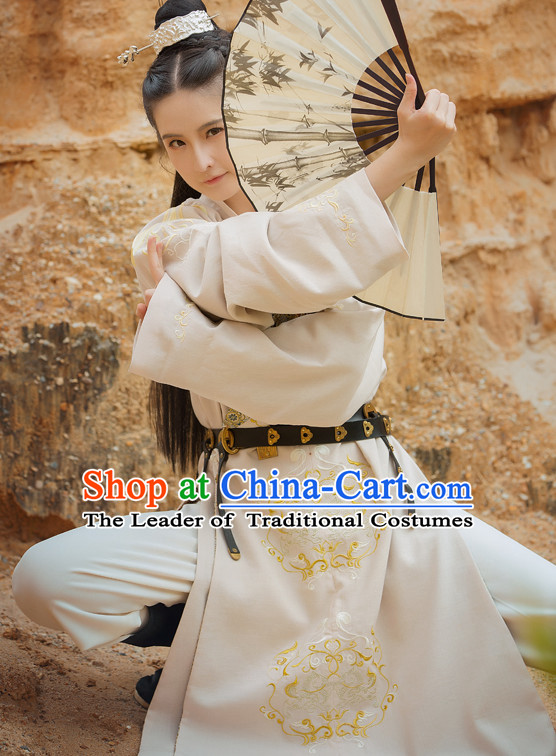 Chinese Traditional Tang Dynasty Men Royal Stage Hanfu Hanbok Kimono Feitian Costume Dresses Costume Ancient Fairy Garment and Headpieces Complete Set