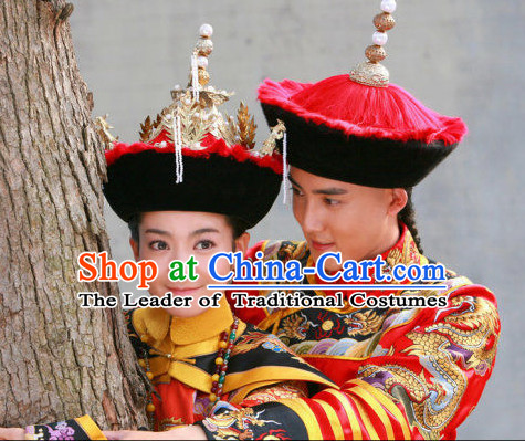 Chinese Qing Dynasty Emperor and Empress Imperial Hats