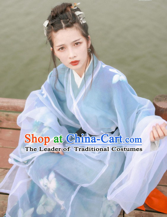 Ancient Chinese Clothing Traditional Hanfu Hanbok Kimono Dress National Costume Dresses Complete Set