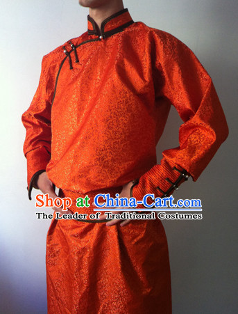 Chinese Mongolian Minority Mongol Men Dress Mongolia Minority Dresses Ethnic Mongolian Costume Complete Set