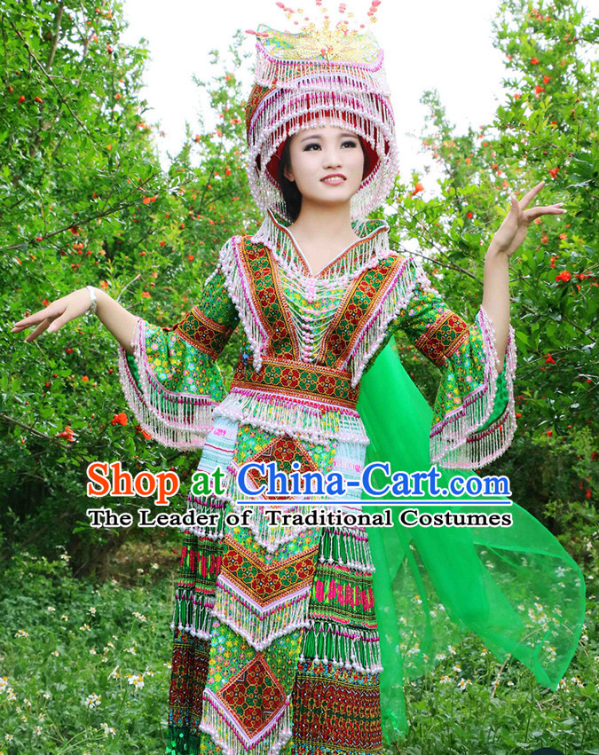 Hmong Minority Miao Clothing Ethnic Miao Minority Dance Costume Minority Dress Dance Miao Costumes Hat