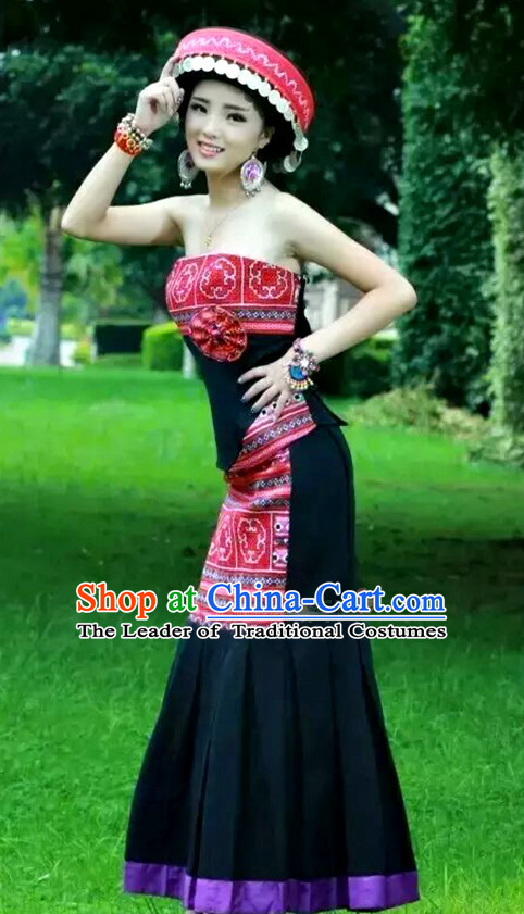 Hmong Minority Miao Clothing Ethnic Miao Minority Dance Costume Minority Dress Dance Miao Costumes Hat