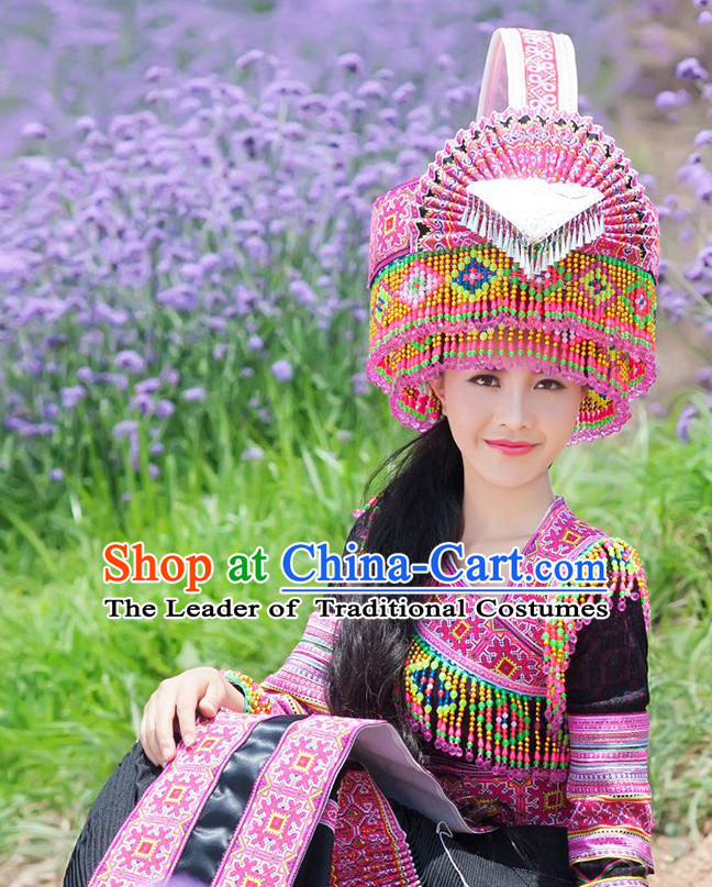 Hmong Minority Miao Clothing Ethnic Miao Minority Dance Costume Minority Dress Dance Miao Costumes Hat