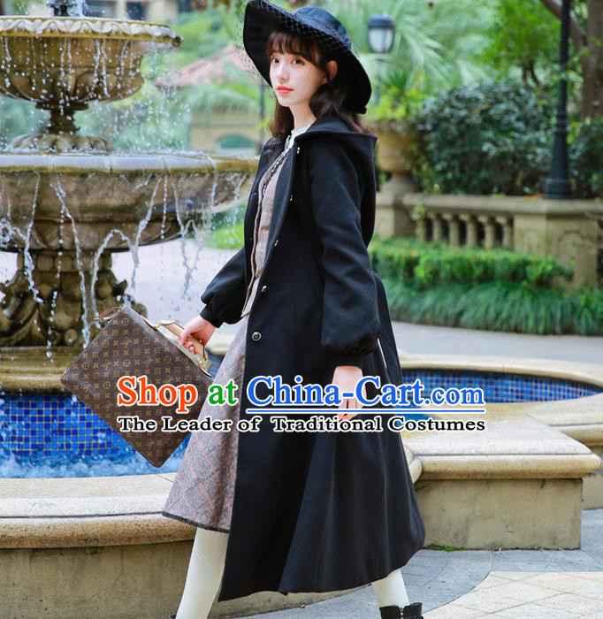 Traditional Classic Women Clothing, Traditional Classic Woolen Coat, British Restoring Ancient Wool Dust Coat for Women