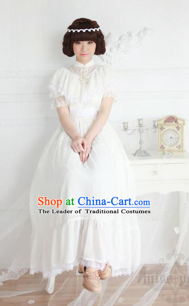 Traditional Classic Women Clothing, Traditional Classic Palace Lace Short-Sleeved Dress Long Skirts for Women