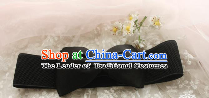 Traditional Classic Elegant Bowknot Belt, Restoring Ancient Princess Handmade Elastic Waist Sealing for Women