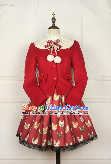 Traditional Classic Elegant Women Costume Woolen Bust Skirt, Restoring Ancient Princess Wool Giant Swing Bubble Skirt for Women