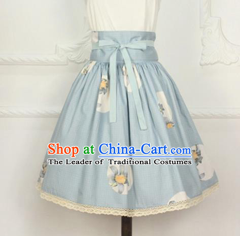 Traditional Japanese Restoring Ancient Kimono Costume Small Skirt, China Modified Short Sweet Pleated Skirt for Women