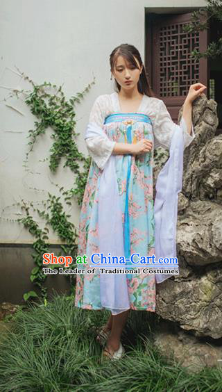 Traditional Classic Chinese Elegant Women Costume Han Dynasty Ruqun Dress, Chinese Hanfu Restoring Ancient Princess Plum Bust Skirt for Women