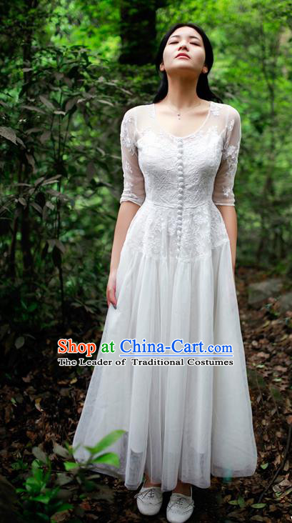 Traditional Classic Women Clothing, Traditional Classic Bride Heavy Lace Embroidery Evening Dress Restoring Garment Skirt Long Skirt