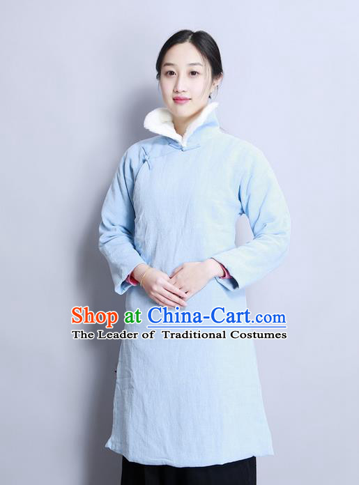 Traditional Chinese Female Costumes,Chinese Acient Clothes, Chinese Cheongsam, Tang Suits Fur Collar Blouse for Women