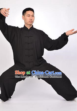 Top Noil Poplin Kung Fu Costume Martial Arts Kung Fu Training Uniform Gongfu Shaolin Wushu Clothing Tai Chi Taiji Teacher Suits Uniforms for Men