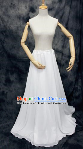 Chinese Ancient Cosplay Costumes, Chinese Traditional Clothes Double-Deck Base Skirts, Ancient Chinese Cosplay Chiffon Skirt for Women