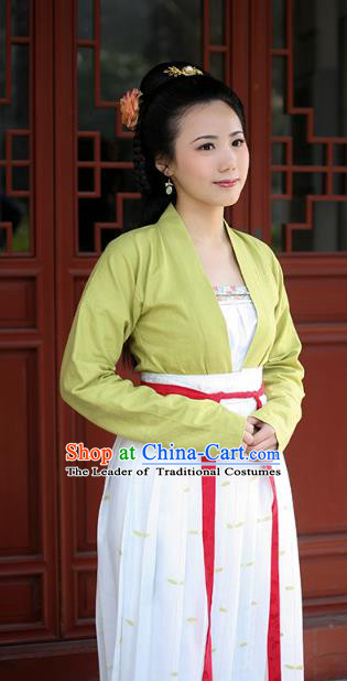 Traditional Chinese Tang Dynasty Imperial Consort Embroidered Costume, Asian China Ancient Imperial Concubine Hanfu Clothing for Women