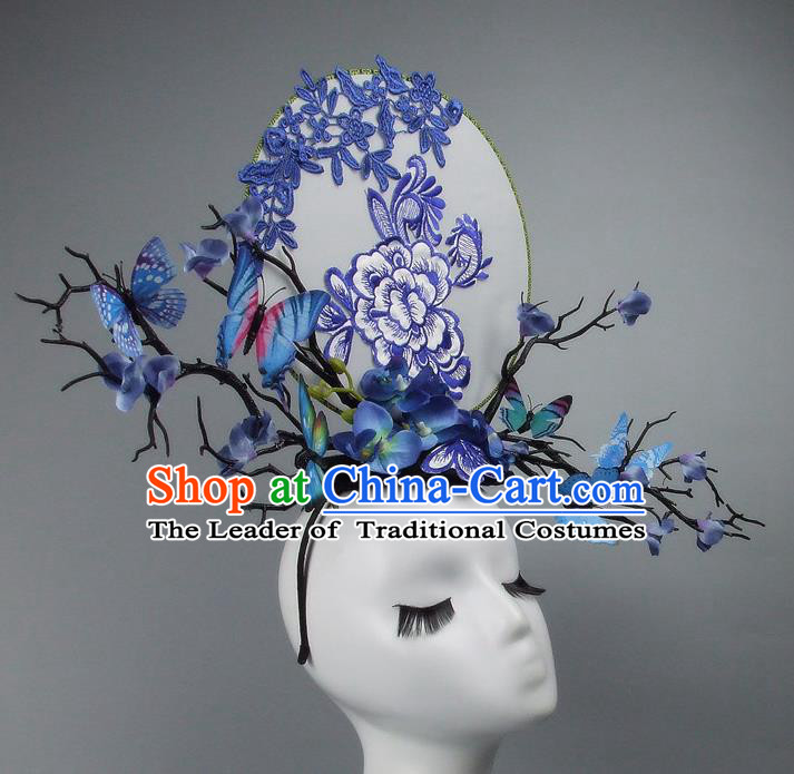 Top Performance Catwalks Headwear Halloween Cosplay Hair Accessories Mask headpiece