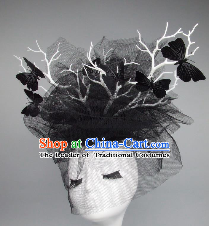 Top Performance Catwalks Headwear Halloween Cosplay Hair Accessories Mask headpiece