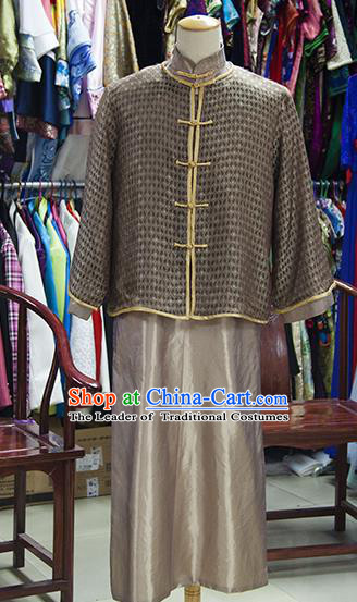 Traditional Ancient Chinese Manchu Royal Highness Mandarin Jacket Costume, Asian Chinese Qing Dynasty Emperor Clothing for Men