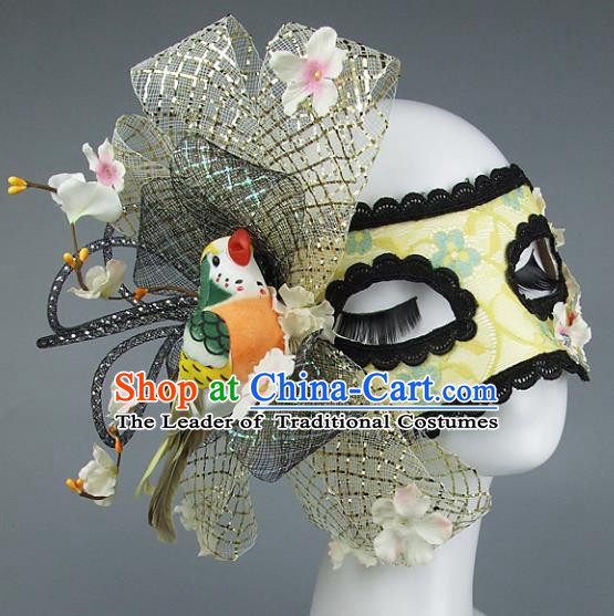 Top Performance Catwalks Headwear Halloween Cosplay Hair Accessories Mask headpiece