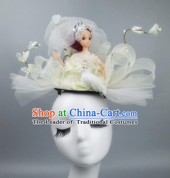 Top Performance Catwalks Headwear Halloween Cosplay Hair Accessories Mask headpiece