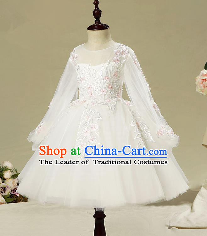 Top Compere Performance Catwalks Costume Children Chorus Red Dress with Wings Modern Dance Princess Short Red Bubble Dress for Girls Kids