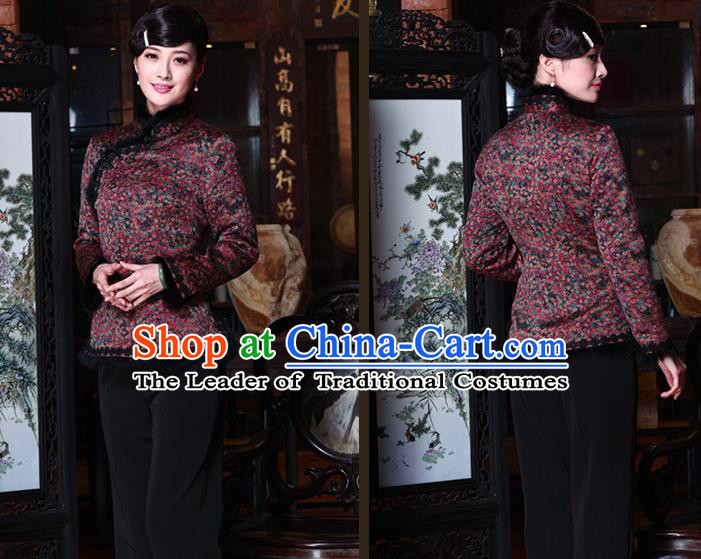 Traditional Ancient Chinese Young Women Cheongsam Dress Republic of China Tangsuit Stand Collar Blouse Dress Tang Suit Clothing for Women