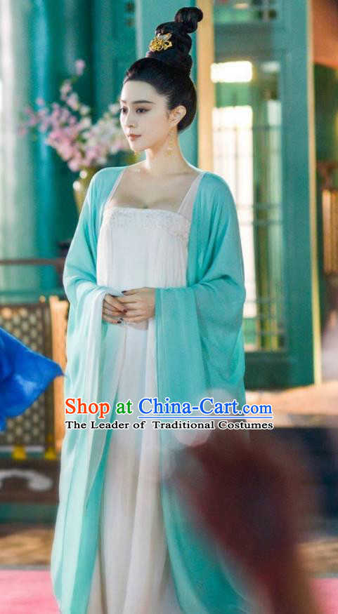 Asian China Tang Dynasty Palace Lady Princess Costume, Traditional Chinese Ancient Consort Yang Hanfu Embroidered Clothing for Women