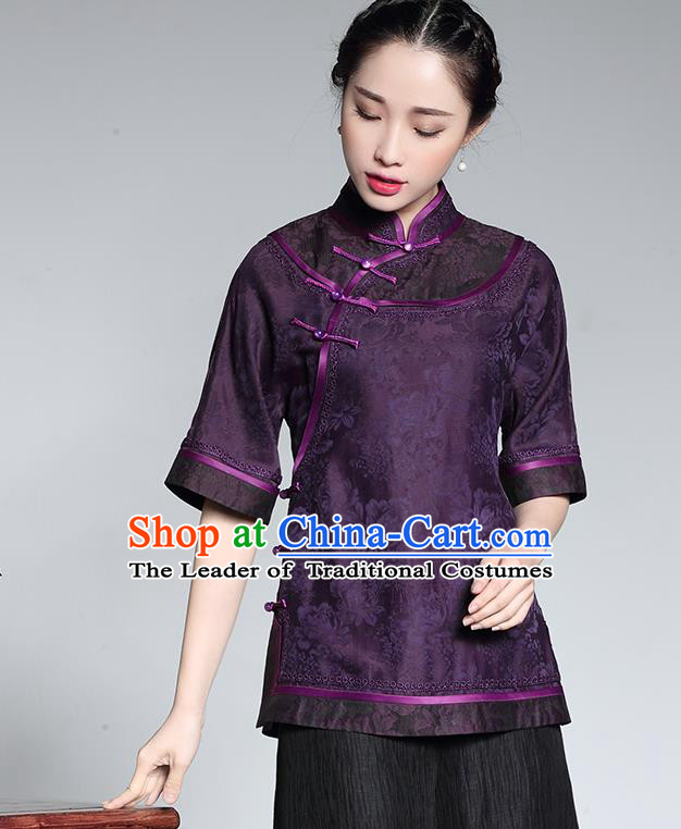Traditional Ancient Chinese Young Women Cheongsam Dress Republic of China Tangsuit Stand Collar Blouse Dress Tang Suit Clothing for Women